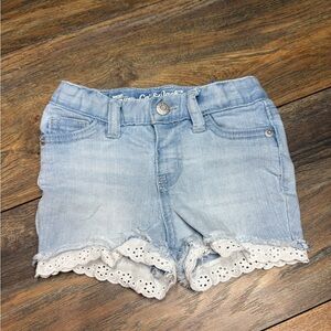 Cat & Jack | Jean Shorts with Eyelet Trim | 12M